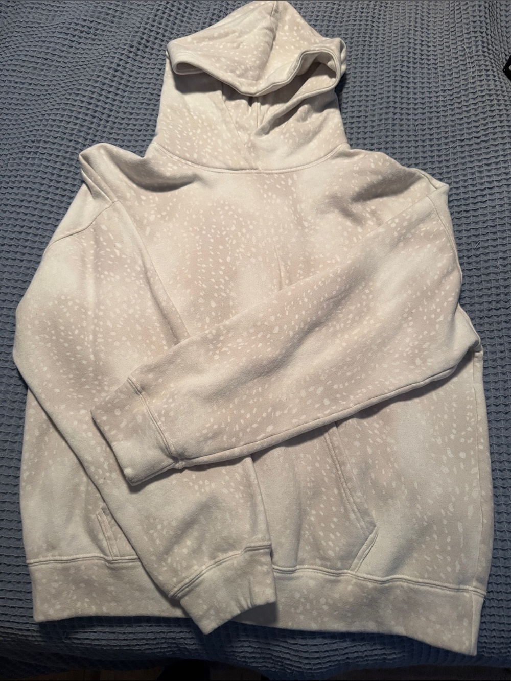 Hollister Cream Speckled Hooded Sweatshirt